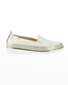 Ron White Nelleca Metallic Napa Demi-wedge Sneakers In Ice/platino