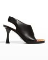 Proenza Schouler Ledge Sculpted-heel Slide Sandals In Black