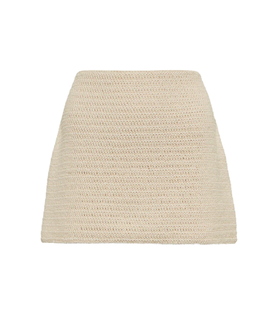 Magda Butrym Crochet Miniskirt In Cream