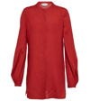 Gabriela Hearst Nicola Linen Tunic Blouse In Red
