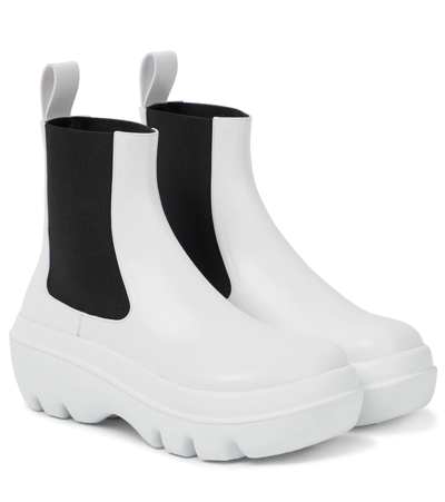 Proenza Schouler Storm Leather Chelsea Boots In 101 White