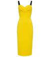 Dolce & Gabbana Sweetheart-neck Cady Midi Dress In Giallo Limone