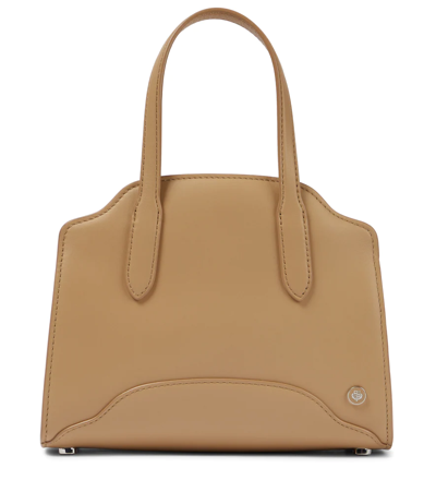 Loro Piana Sesia Micro Satin Leather Tote Bag In Egypt Rock