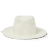Ruslan Baginskiy Straw Chain-strap Fedora Hat In White