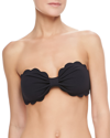 Marysia Antibes Scalloped Bandeau Swim Top In Ocean Blue