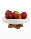 Nambe Chevron Fruit Or Centerpiece Bowl