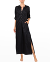 Everyday Ritual Tracey Cotton Caftan In Black