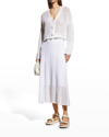 Vince - Crochet Cardigan In Optic White - Atterley In Optic White