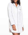 Petite Plume Luxe Pima Cotton Nightshirt In White