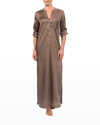 Everyday Ritual Tracey Cotton Caftan In Chocolate