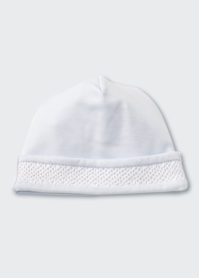 Kissy Kissy Kids' Boy's Hand-smocked Pima Cotton Baby Hat In White