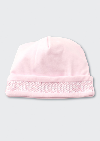 Kissy Kissy Kids' Girl's Hand-smocked Pima Cotton Baby Hat In Pink