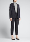 Theory Treeca 2 Cropped Stretch-wool Slim-leg Pants In Nvmu