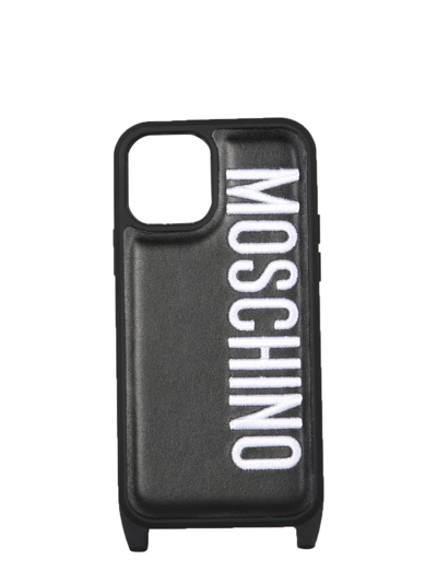 Moschino Iphone 12/12 Pro Cover In Nero