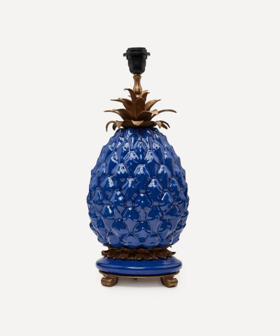 House Of Hackney Ananas Pineapple Lampstand In Sapphire
