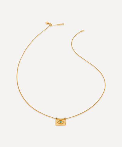 Monica Vinader Devil Eye 18ct Recycled Yellow Gold-plated Vermeil Sterling Silver And Gemstone Pendant Necklace