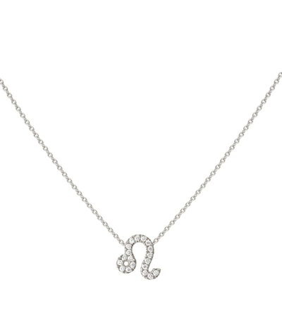 Engelbert White Gold And Diamond Zodiac Leo Necklace