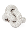 ENGELBERT WHITE GOLD AND DIAMOND THE LEGACY KNOT RING (SIZE 52)