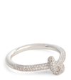 ENGELBERT WHITE GOLD AND DIAMOND ABSOLUTELY SLIM KNOT RING
