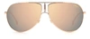 Carrera Rose Gold Multilayer Aviator Unisex Sunglasses Gipsy65 0ddb 64 In Pink
