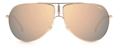Carrera Rose Gold Multilayer Aviator Unisex Sunglasses Gipsy65 0ddb 64 In Pink