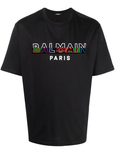 Balmain Black T-shirt With Logo