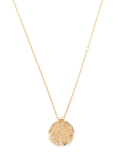 Maje Embellished Pisces Pendant Necklace In Gold