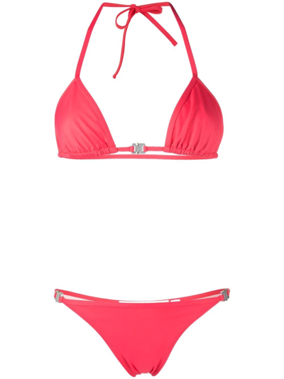 Alyx Front Clasp Bikini Set In Red