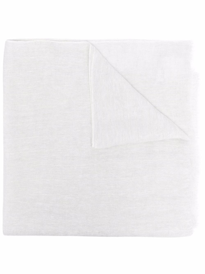 Brunello Cucinelli Herringbone-print Scarf In Nude