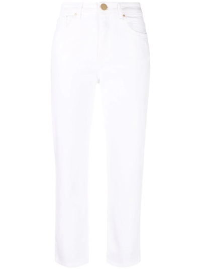 Lorena Antoniazzi High-waist Cropped Jeans In Weiss