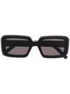 Saint Laurent Rectangular-frame Sunglasses In Schwarz