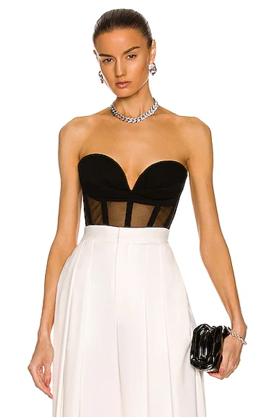 Monot Bustier Bodysuit In Black