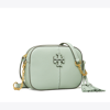 Tory Burch Mcgraw Camera Bag In Blue Celadon