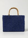 Chica Bag In Woven Polypropylene In Blue
