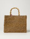 Chica Bag In Woven Polypropylene In Beige