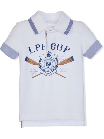 Lapin House Kids' Logo-print Polo Shirt In Blue