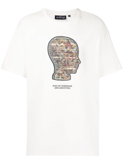 Mostly Heard Rarely Seen Graphic-print Stretch-cotton T-shirt In White