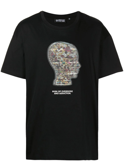 Mostly Heard Rarely Seen Graphic-print Stretch-cotton T-shirt In Black