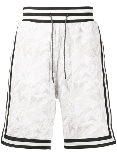 Mostly Heard Rarely Seen Camouflage Jacquard Track Shorts In White