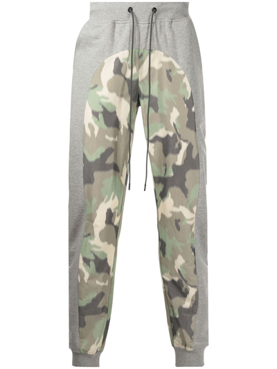 Mostly Heard Rarely Seen Camouflage-panel Track Pants In Grey