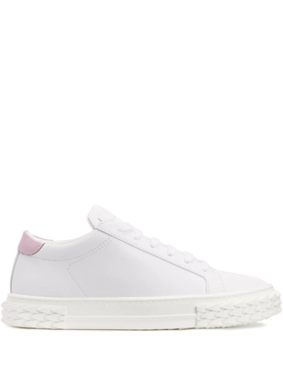 Giuseppe Zanotti Low-top Lace-up Sneakers In White