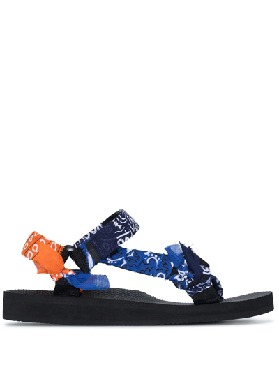 Arizona Love Trekky Bandana-print Sandals In Blue