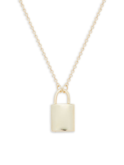 Saks Fifth Avenue Women's 14k Yellow Gold Lock Pendant Necklace