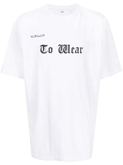 Toga Slogan-print T-shirt In White