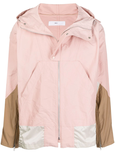 Toga Hooded Panelled Lightweight Jacket In Pink