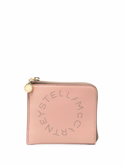 Stella Mccartney Stella Logo Compact Wallet In Rosa