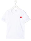 Comme Des Garçons Play Heart-print Short-sleeved T-shirt In White