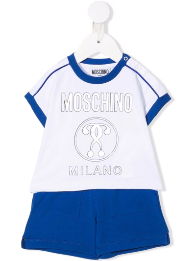 Moschino Babies' Logo-print Tracksuit Set In White