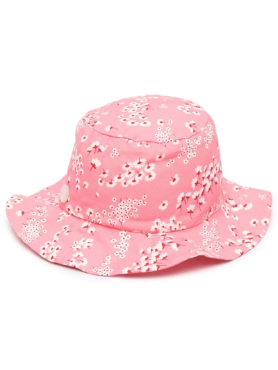 Elisabetta Franchi La Mia Bambina Babies' Floral Sun Hat In Pink
