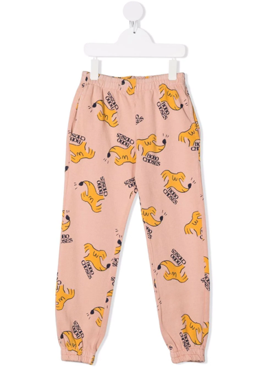 Bobo Choses Kids' Logo Graphic Print Tracksuit Bottoms In Pink